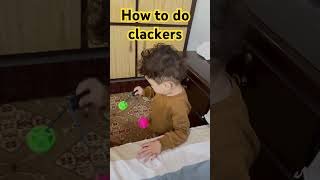 How to do clackers like a pro  15 months old kid teaching how to do clackers  Talented Kid [upl. by Landri175]