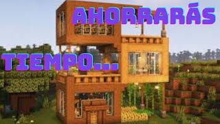 como construir una casa eficiente para un survival en minecraft [upl. by Gonsalve]