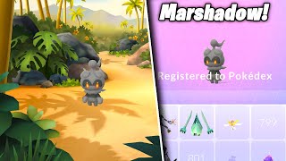 CATCHING MARSHADOW IN POKEMON GO How to Catch Marshadow  Exclusive Mythical Pokemon [upl. by Nyltak]