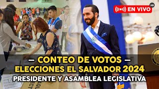 🔴 ¡EN VIVO CONTEO DE VOTOS en ELECCIONES EL SALVADOR 2024 🇸🇻 [upl. by Viva]