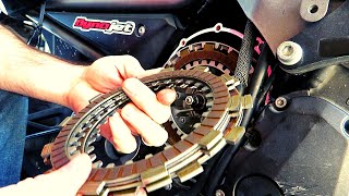 Yamaha FZ6R Clutch Installation [upl. by Jakoba]