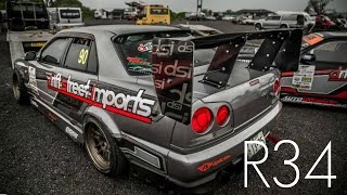 🐒 NISSAN SKYLINE R34 FOUR DOOR DRIFTING ONBOARD amp EXTERNAL [upl. by Outhe954]