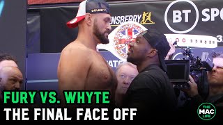 Tyson Fury vs Dillian Whyte Final Face Off ahead of Wembley clash [upl. by Karlens]