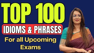 Top Important 100 Idioms amp Phrases For SSC CGL MTS STENO CDS NDA 2024  Vocabulary  Rani Mam [upl. by Erdah555]