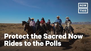 Navajo Voters Ride to the Polls on Horseback  NowThis [upl. by Ahtilat653]