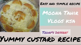 Super fast creamy custard recipeQuick DessertRefreshing delight [upl. by Nnair]