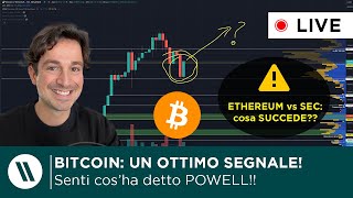 BITCOIN QUESTO è un OTTIMO SEGNALE senti cosha detto POWELL  ETHEREUM vs SEC COSA SUCCEDE [upl. by Anivel]