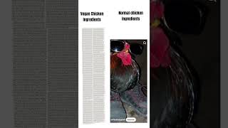 Vegan chicken ingredients vs normal chicken ingredients memes funny [upl. by Iaverne918]