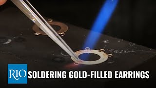 Soldering goldfilled earrings [upl. by Lifton]