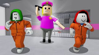 Escape Barrys Police Girl  Roblox Obby [upl. by Ahsert]