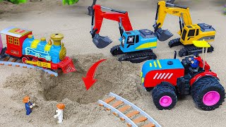 Diy tractor mini Bulldozer to making concrete road  Construction Vehicles Road Roller 18 [upl. by Witherspoon461]