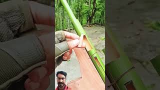 bamboo toys airsoft sniper diy bamboogun archery bamboobow shortfeed trending newshorts [upl. by Yellat]