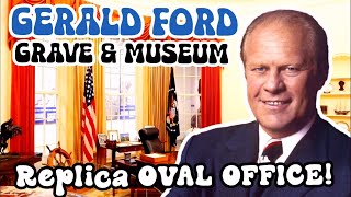 Gerald Ford Gravesite amp Museum of AMERICAs Only UNELECTED President [upl. by Aikemahs]