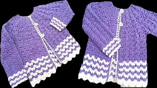 how to crochet cardigancrochet cardigan tuttorialcrosia jacketcrosia sweater [upl. by Amelie]