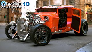 KeyShot 10 Automotivo Rendering Ford hotrod drag racer [upl. by Dione]