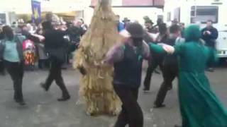 Whittlesey Straw Bear Dances With Old Glory [upl. by Machutte]