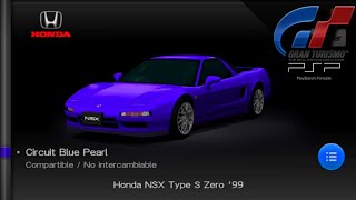 Honda NSX Type S Zero 99  Gran Turismo PSP  Showcase [upl. by Ereveneug]