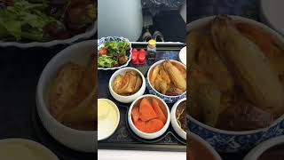 KLM business class food LAX to Amsterdam shorts klm businessclass food [upl. by Hnaht277]