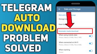 Telegram Auto Download Problem Solved  Telegram Me Auto Download Kaise Band Kare [upl. by Redd225]