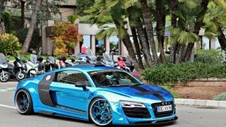 Audi R8 V10 Plus by Prior Design  INSANE Acceleration in the Monaco tunnel [upl. by Whatley]