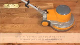 Application of Woca Master Oil for wood flooring [upl. by Laughlin]