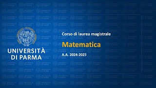 Corso di laurea magistrale in Matematica  aa 202425 [upl. by Sirc]