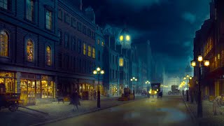 Victorian London Ambience  Rain Carriage horse footsteps  ASMR [upl. by Enaxor]