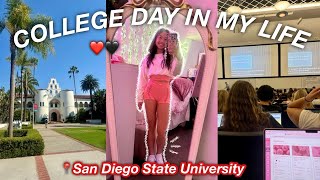 COLLEGE DAY IN MY LIFE AS A FRESHMAN AT SDSU [upl. by Anihcak990]