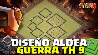 NUEVO DISEÑO GUERRA TH 9 CLASH OF CLANS [upl. by Damarra]