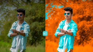 How To Change Background In B612  B612 Orange Tone Photo Editing [upl. by Lareneg]