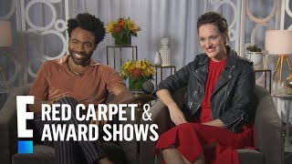 Donald Glover Talks Being Competitive With Alden Ehrenreich  E Red Carpet amp Award Shows [upl. by Rimisac824]