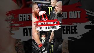 Gaethje LASHED OUT AT THE REFEREE mma [upl. by Trik]