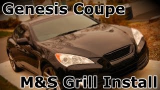 Hyundai Genesis Coupe Grill Removal and Custom Grill Install [upl. by Lilli]