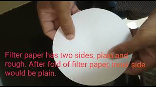 How to fold a laboratory filter paper [upl. by Nwahsyar558]