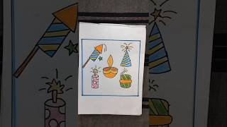 Diwali Drawing For Kids shorts diwali youtubeshorts art trending drawing ytshorts viralvideo [upl. by Brownley]