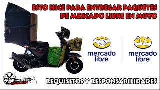 Como Metí Una Moto a Trabajar en Mercado Libre Entregando Paquetes  Delivery en moto Mercado Libre [upl. by Tolland]