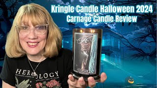 Kringle Candle Halloween 2024 Carnage Candle Review [upl. by Adnorahc226]