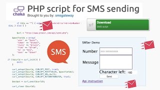 PHP script for SMS sending [upl. by Ahseram]