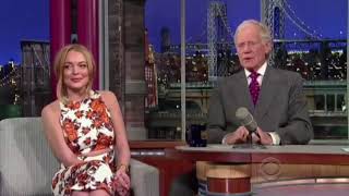 David Letterman interview with Lindsay Lohan  inappropriate questions Highlights [upl. by Ender]