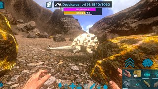 Taming Max Level Doedicurus  ARK MOBILE  Solo Adventure Mujhe mara 😁😁 arkmobile arkrevamp [upl. by Aremat]