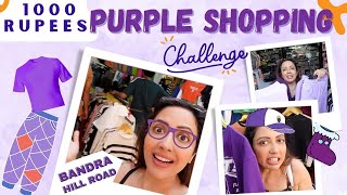 1000 Rupees PURPLE Shopping Challenge  Crazzzyyyy Experience  Garimas Good Life [upl. by Akcinahs]