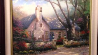 Thomas Kinkade Painting Morning Glory Cottage Thomas Kincade For Sale [upl. by Eahsel464]