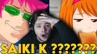 non anime fan reacts to The Disastrous Life of Saiki K Funniest Moments [upl. by Adnihc]