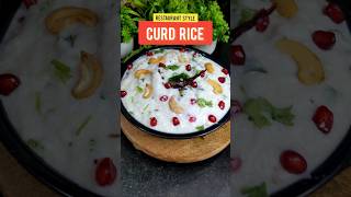 Restaurant Style Curd Rice Recipe  Best Curd Ricecurdriceandhrasamayalshorts [upl. by Athenian]