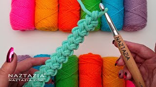 Crochet Romanian Cord Caterpillar Stitch DIY How To Tutorial [upl. by Nwahsor]