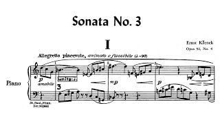 Ernst Krenek  Piano Sonata No 3 Op 92 No 4 [upl. by Sebbie]