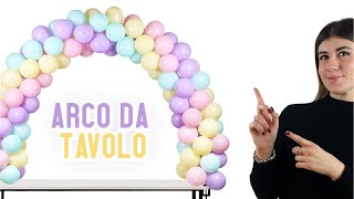 COME REALIZZARE UN ARCO DI PALLONCINI DA TAVOLO [upl. by Inahpit]