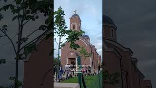 Hram Svetog Cara Konstantina i Carice Jelene Pančevo ❤️☦️01052024 reelsvideo jecacarica bog [upl. by Strenta]