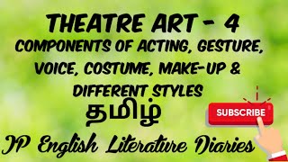 Theatre Art 4 Components of acting Gesture Voice Costume amakeup amp Different Styles I Tamil [upl. by Hertzog]