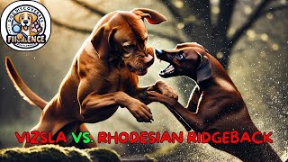 Vizsla vs Rhodesian Ridgeback Battle of Agility and Strength [upl. by Haroldson]